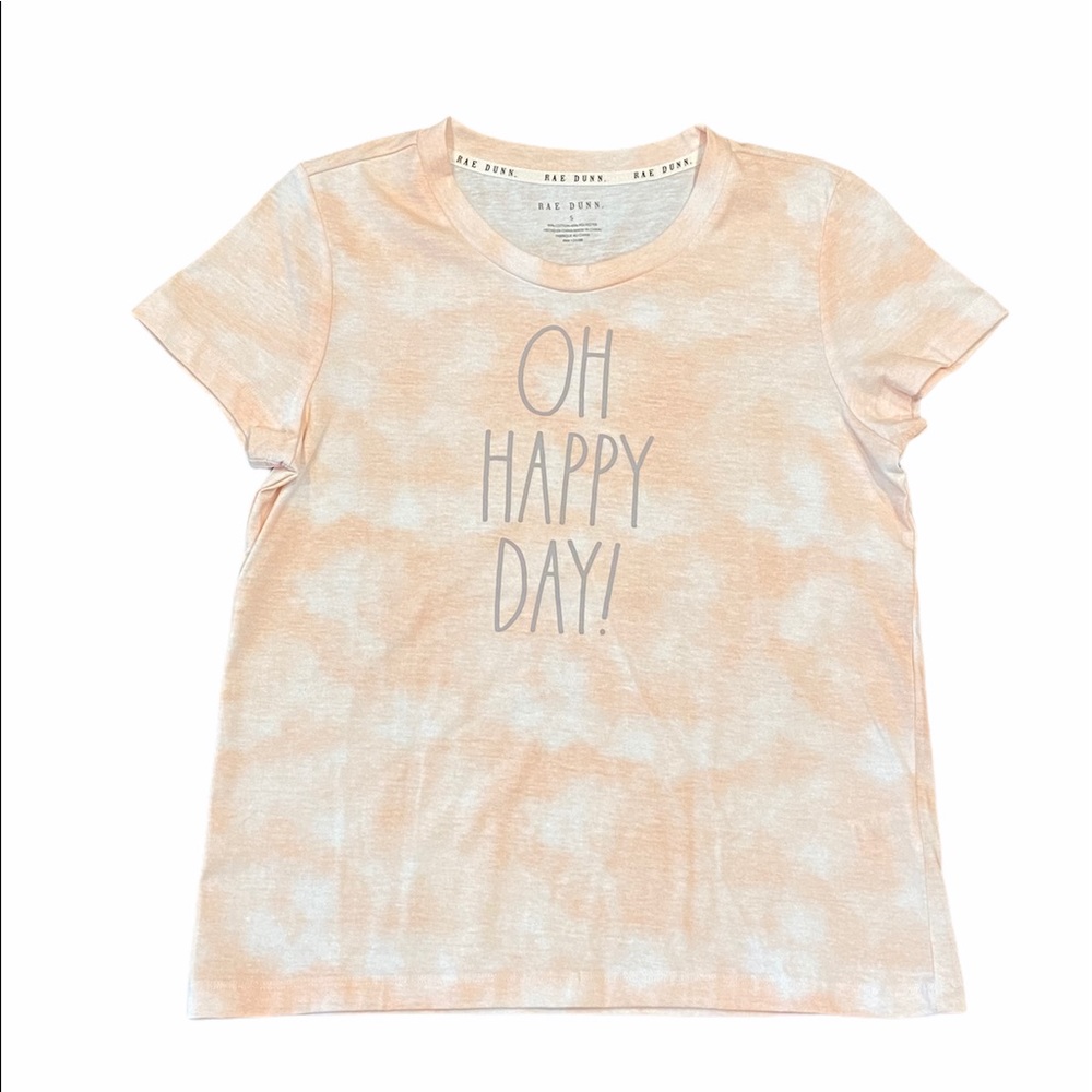 Rae Dunn peach t-shirt